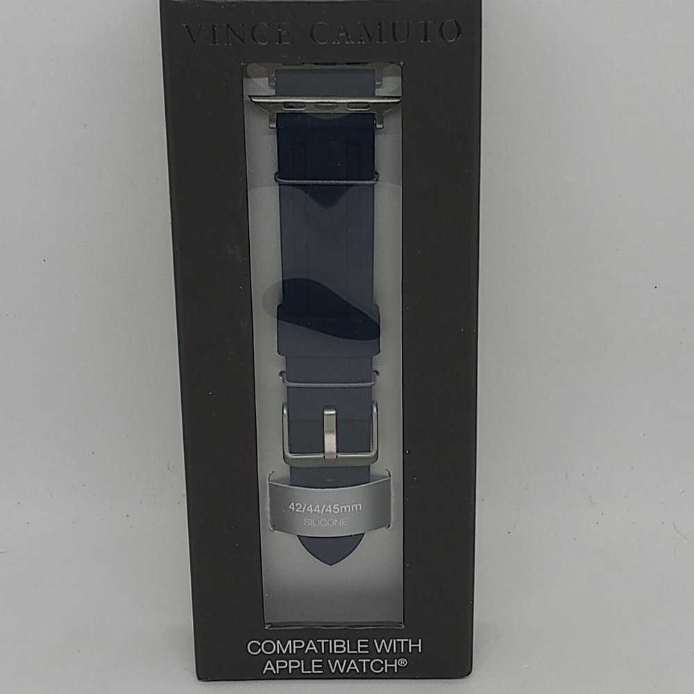 Vince Camuto 22mm Blue Silicon Strap Fits Apple Watch 42/44/45mm